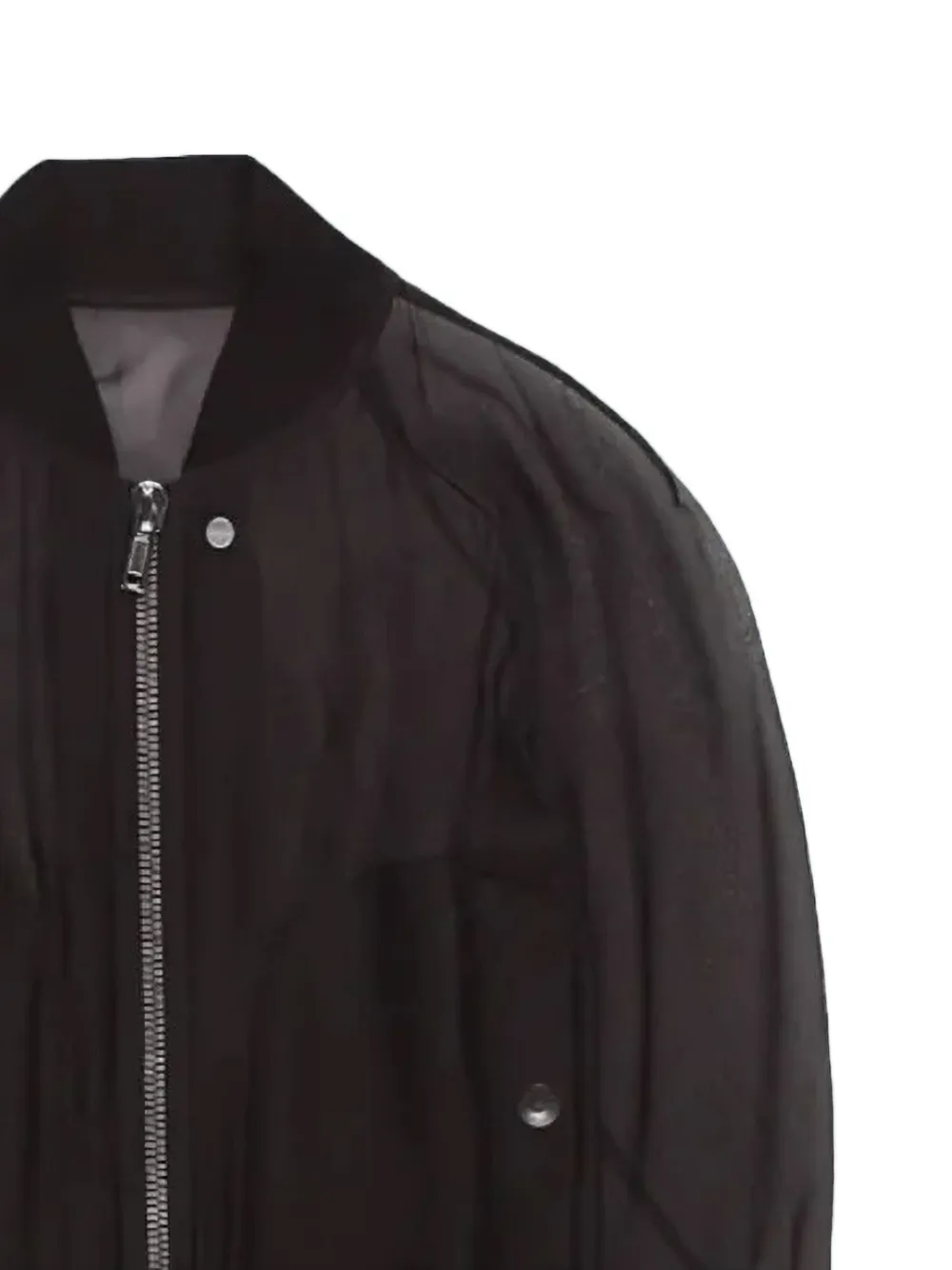 Rick Owens Zip-up Bomber Jacket In Black