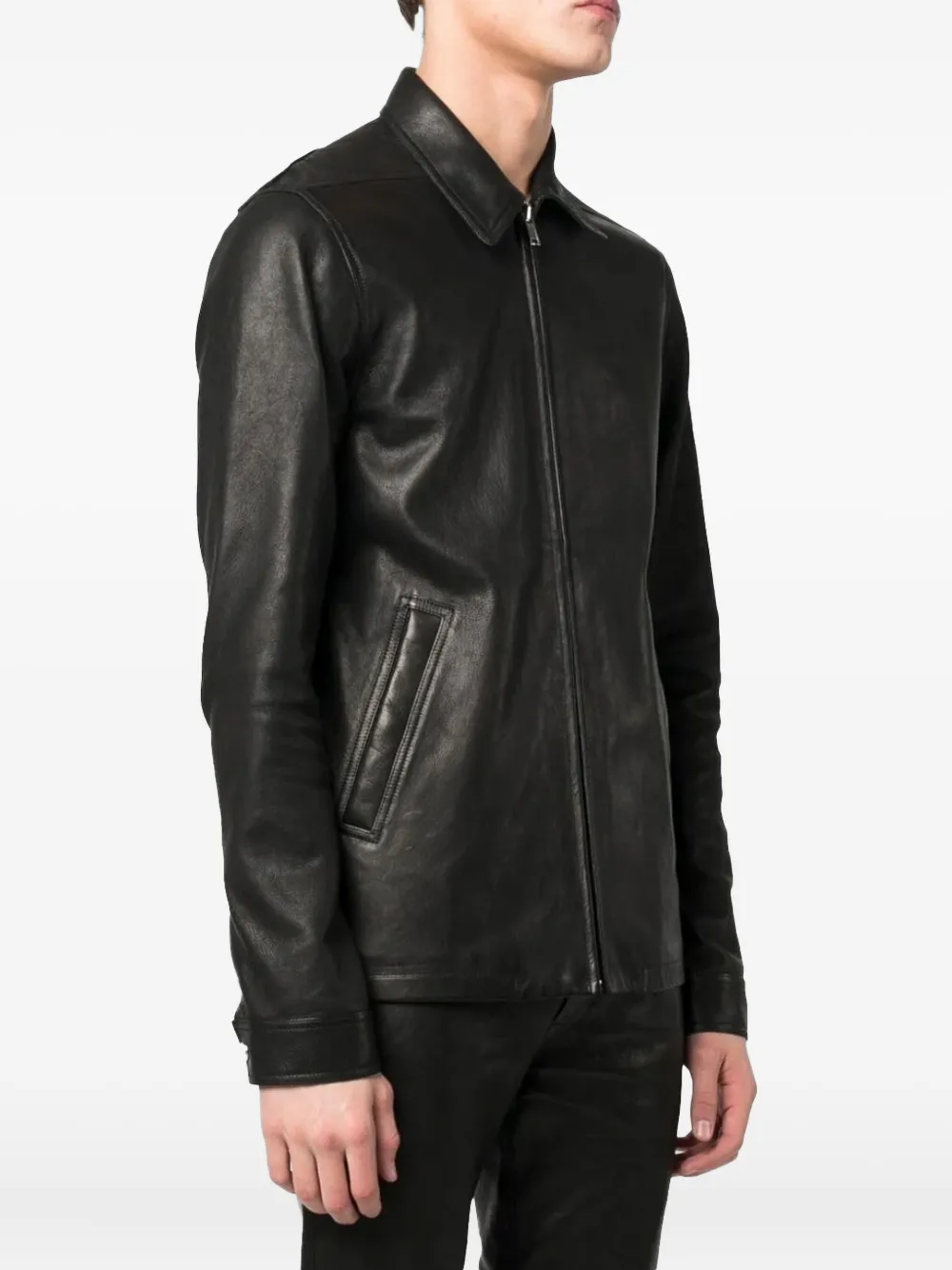 Rick Owens zip-fastening leather jacket | Leather Jackets | Image 2