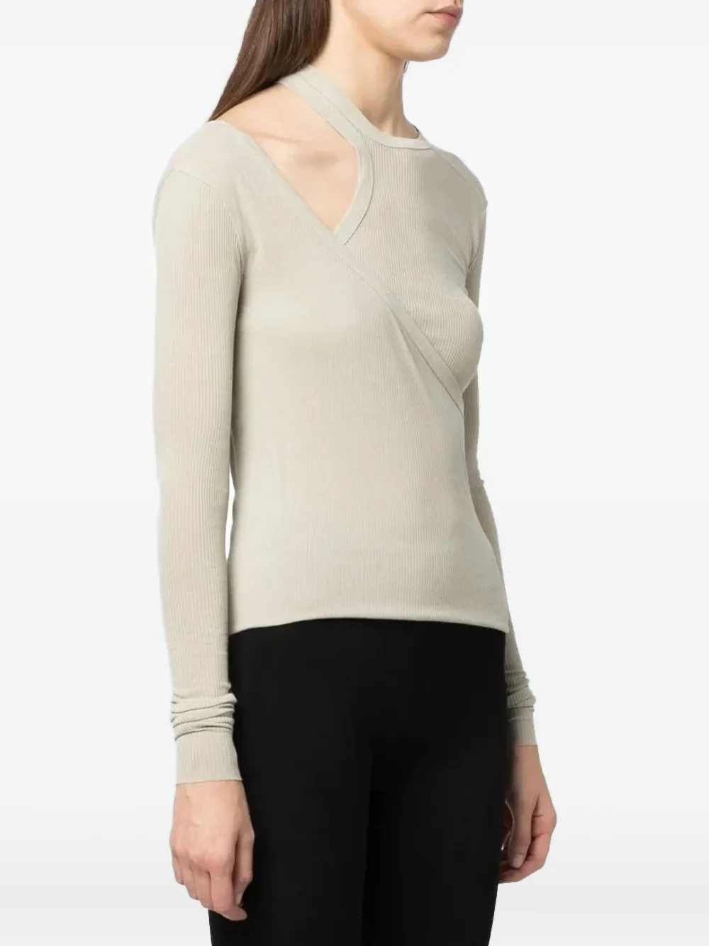 Rick Owens Geribbelde tanktop - Beige