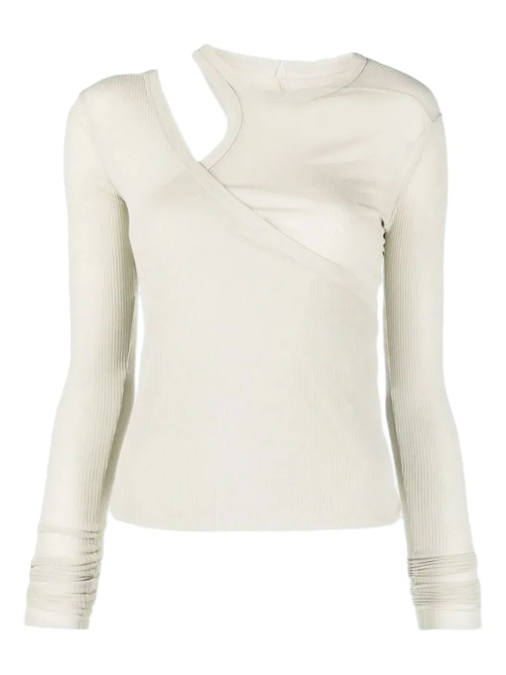 Rick Owens cut-out ribbed top | Neutrals | Image 1