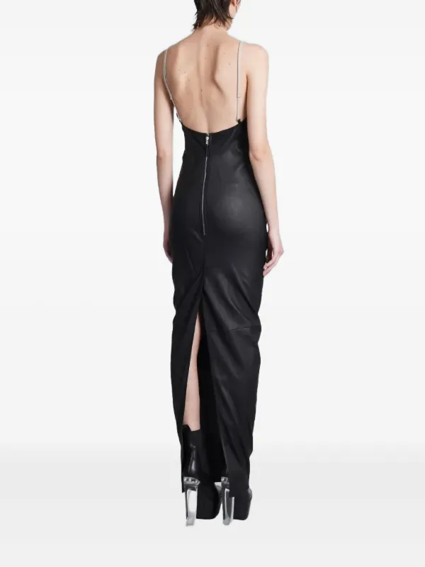 Rick Owens Robe Longue à Bretelles En Chaîne Noir FARFETCH TN