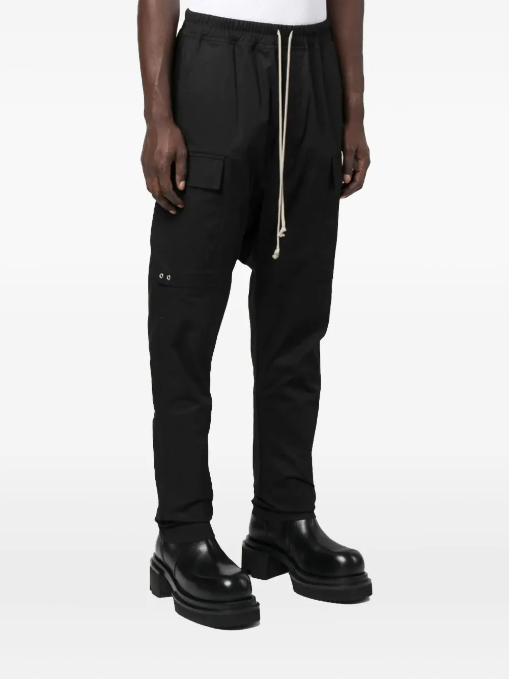 Rick Owens drawstring cargo trousers Zwart