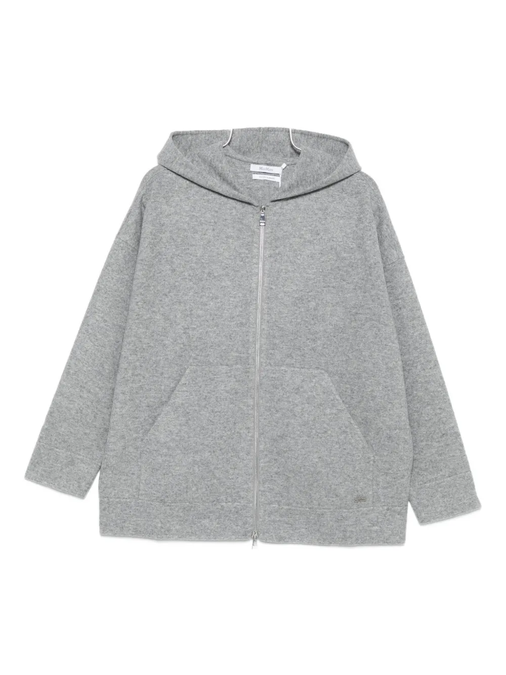 Max Mara zip-up wool-blend hoodie Grijs