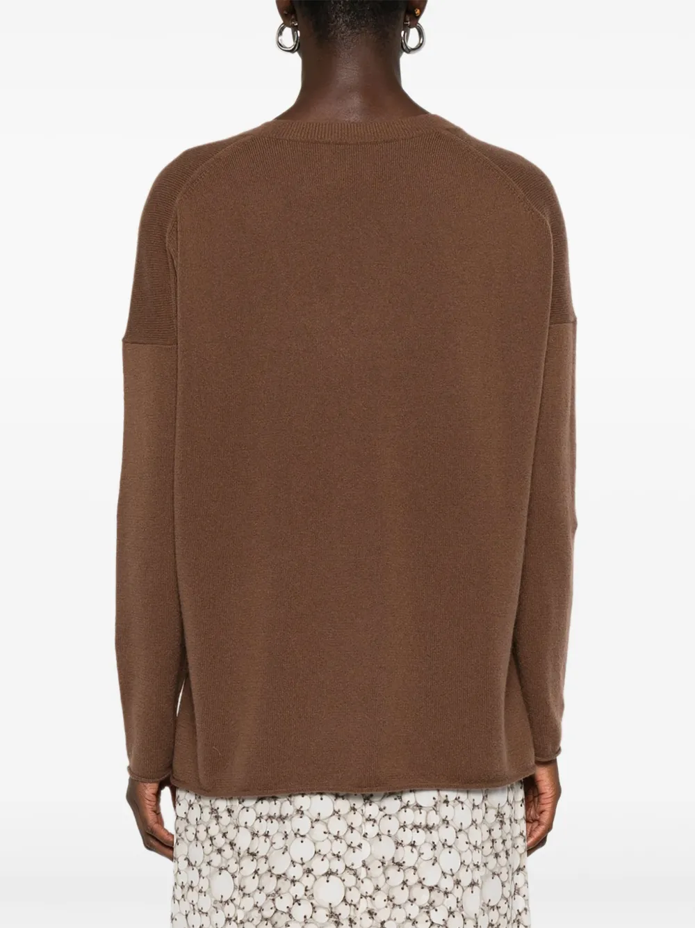 Allude V-neck cashmere sweater Bruin