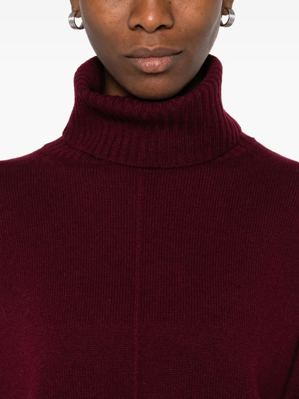 Allude turtleneck cropped sweater Rood