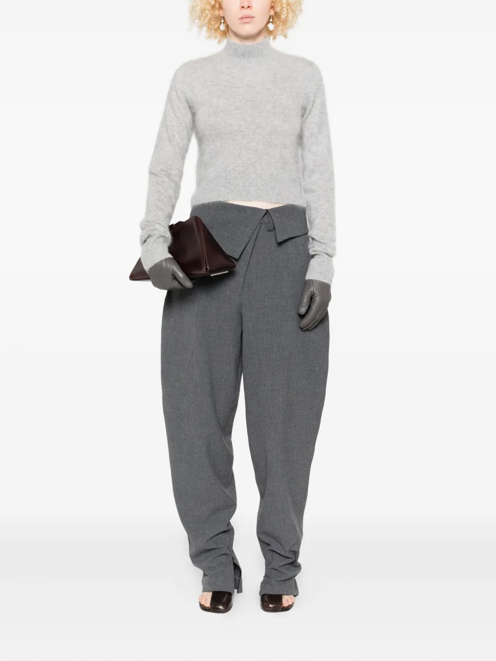 Sportmax Cropped trui Grijs