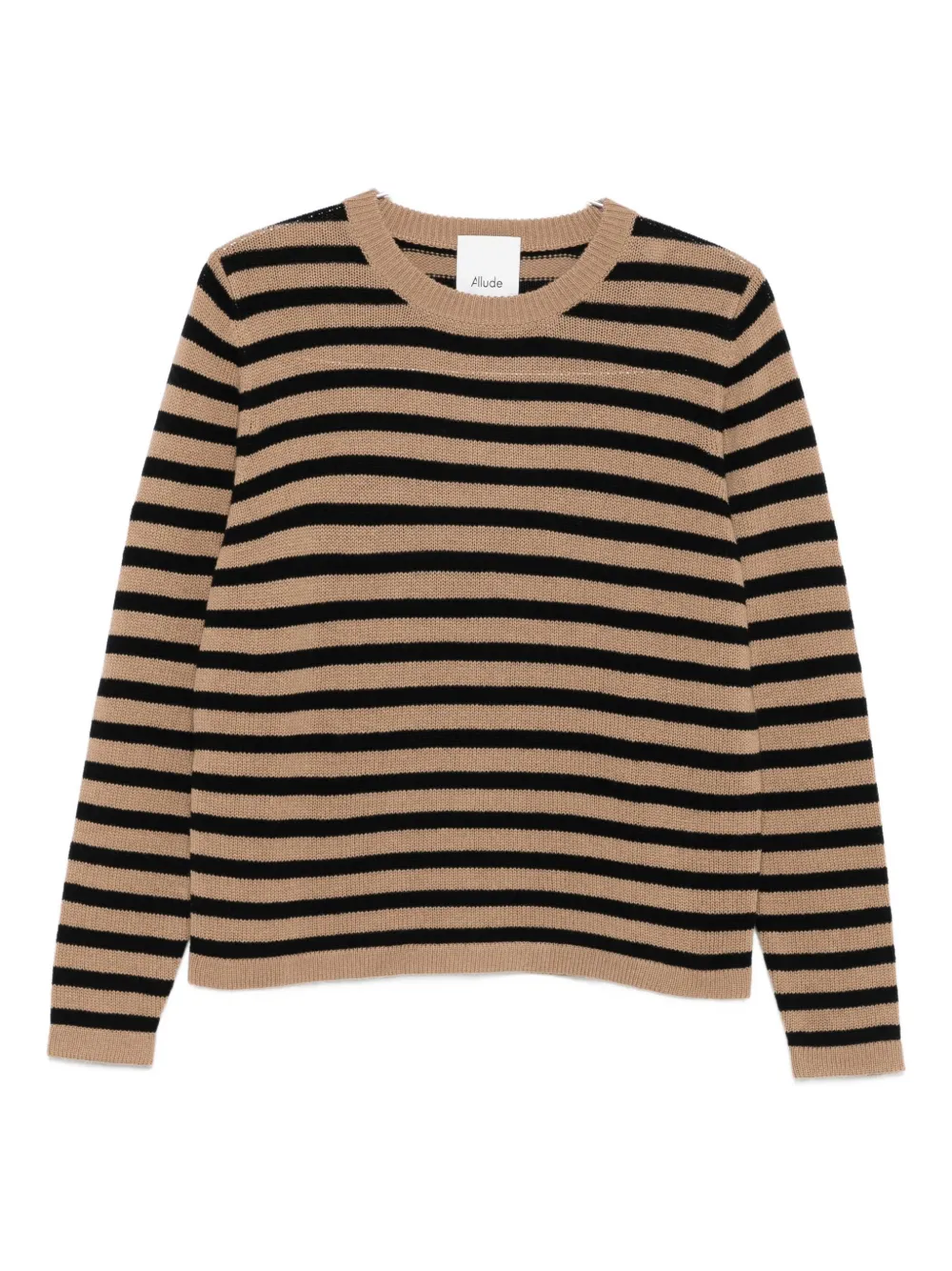 Allude Striped-pattern Sweater In Brown