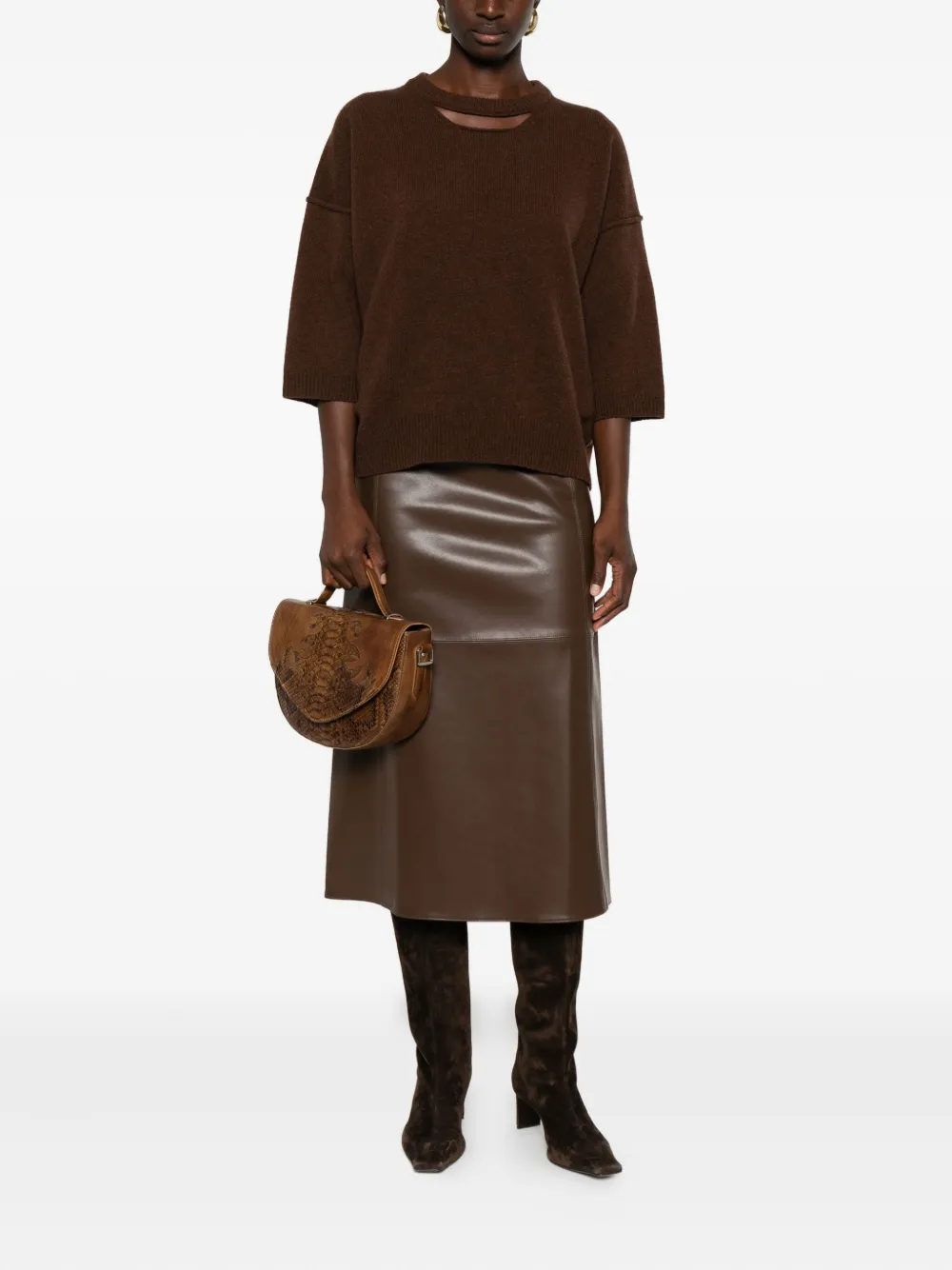 Allude striped-pattern sweater Bruin