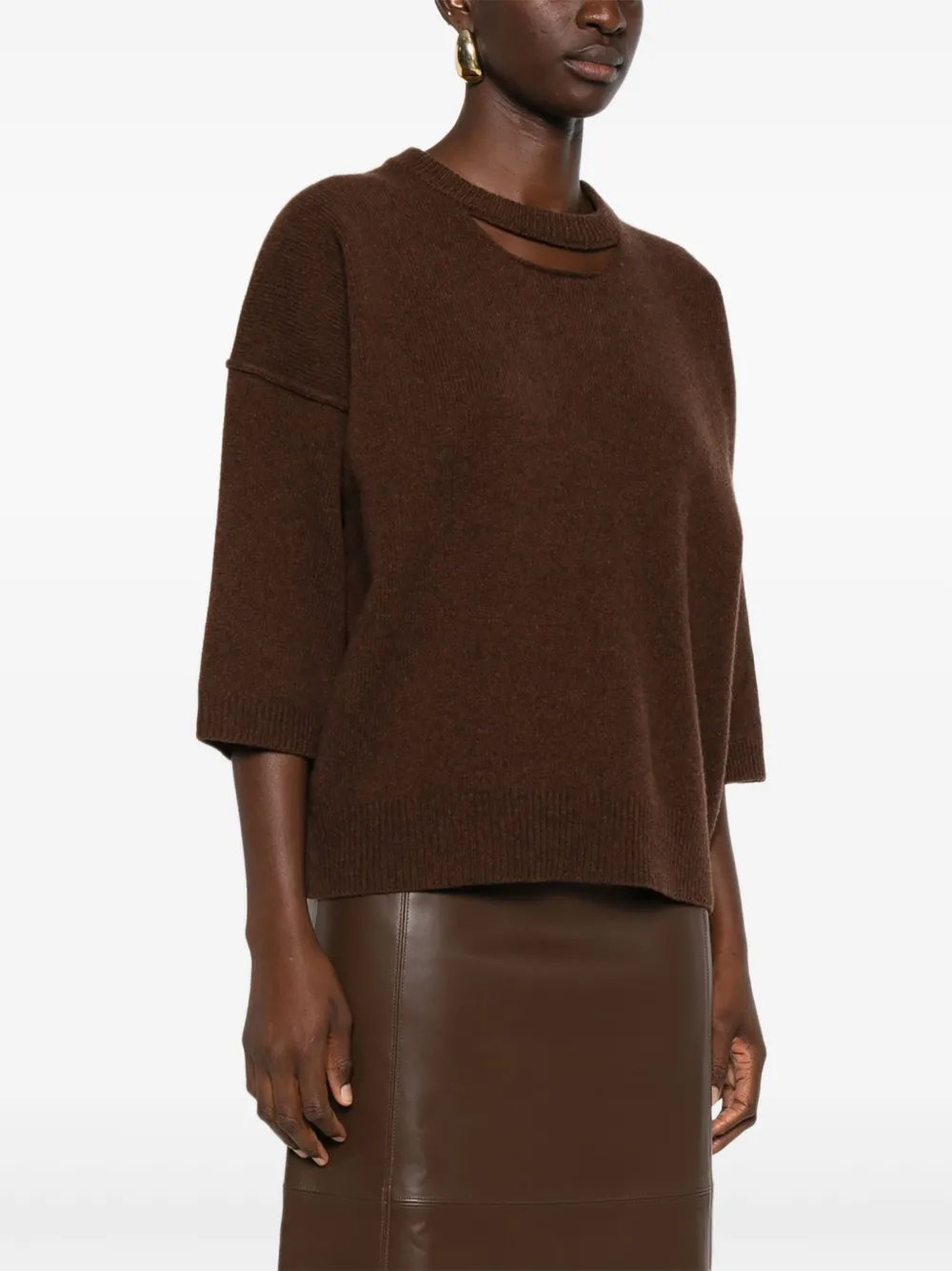 Allude striped-pattern sweater Bruin