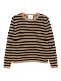 Allude striped-pattern sweater - Brown