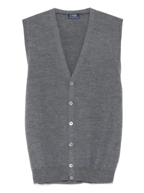 Barba v-neck buttoned vest