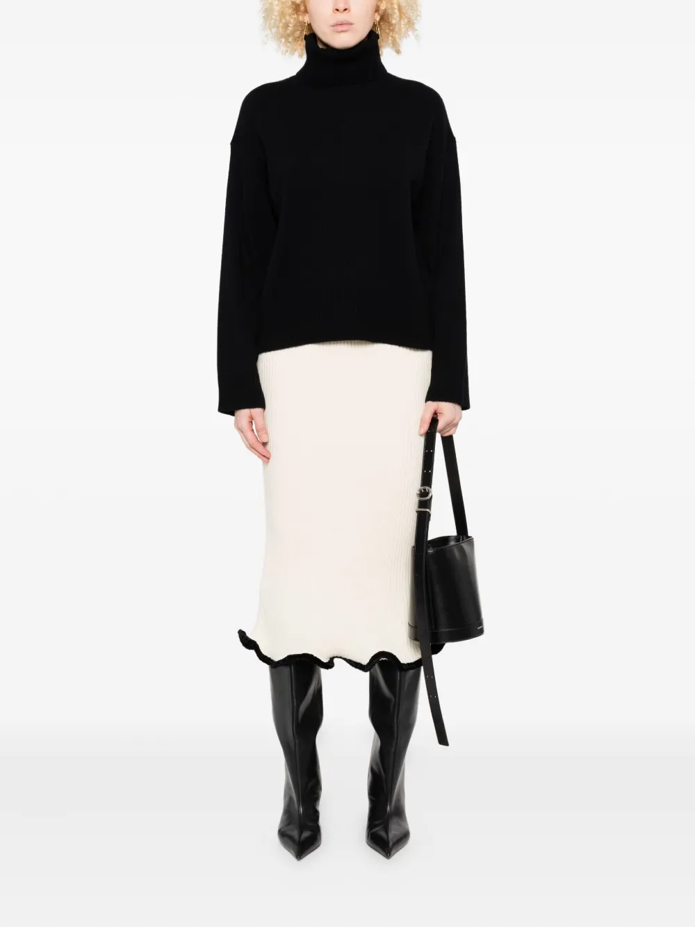 Allude turtleneck sweater Zwart