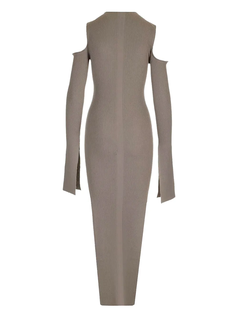 Rick Owens Geribbelde maxi-jurk met open schouders - Beige