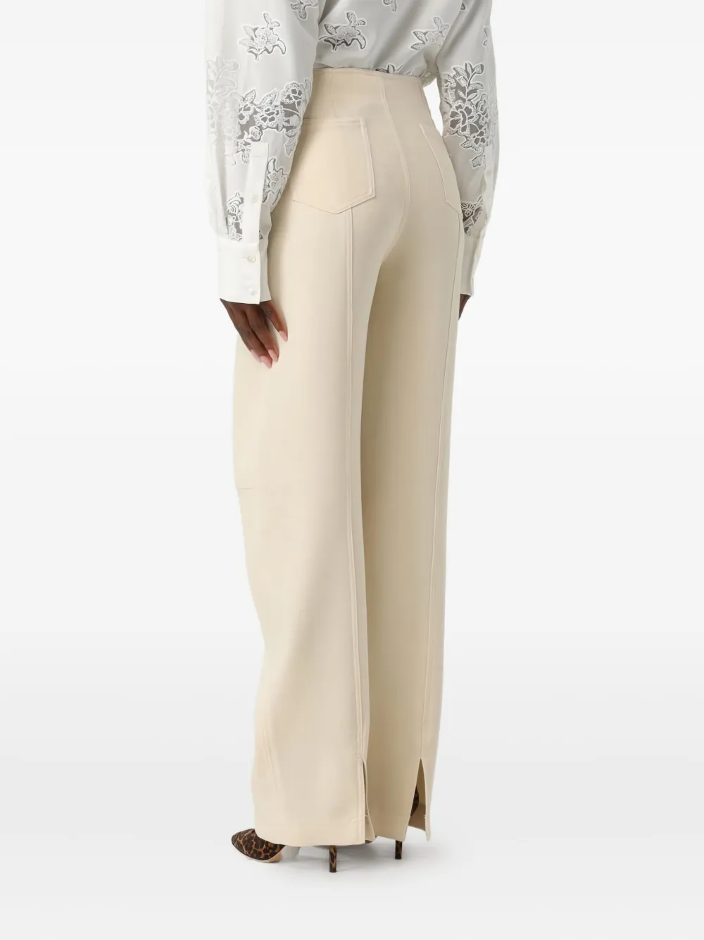 Etro Pantalon Natural Camal Ancho In Neutral