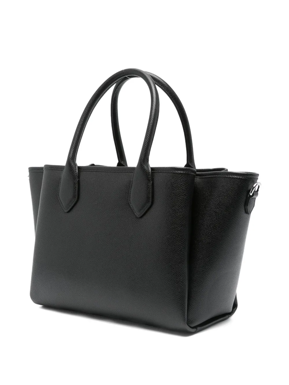 Emporio Armani Leren shopper Zwart