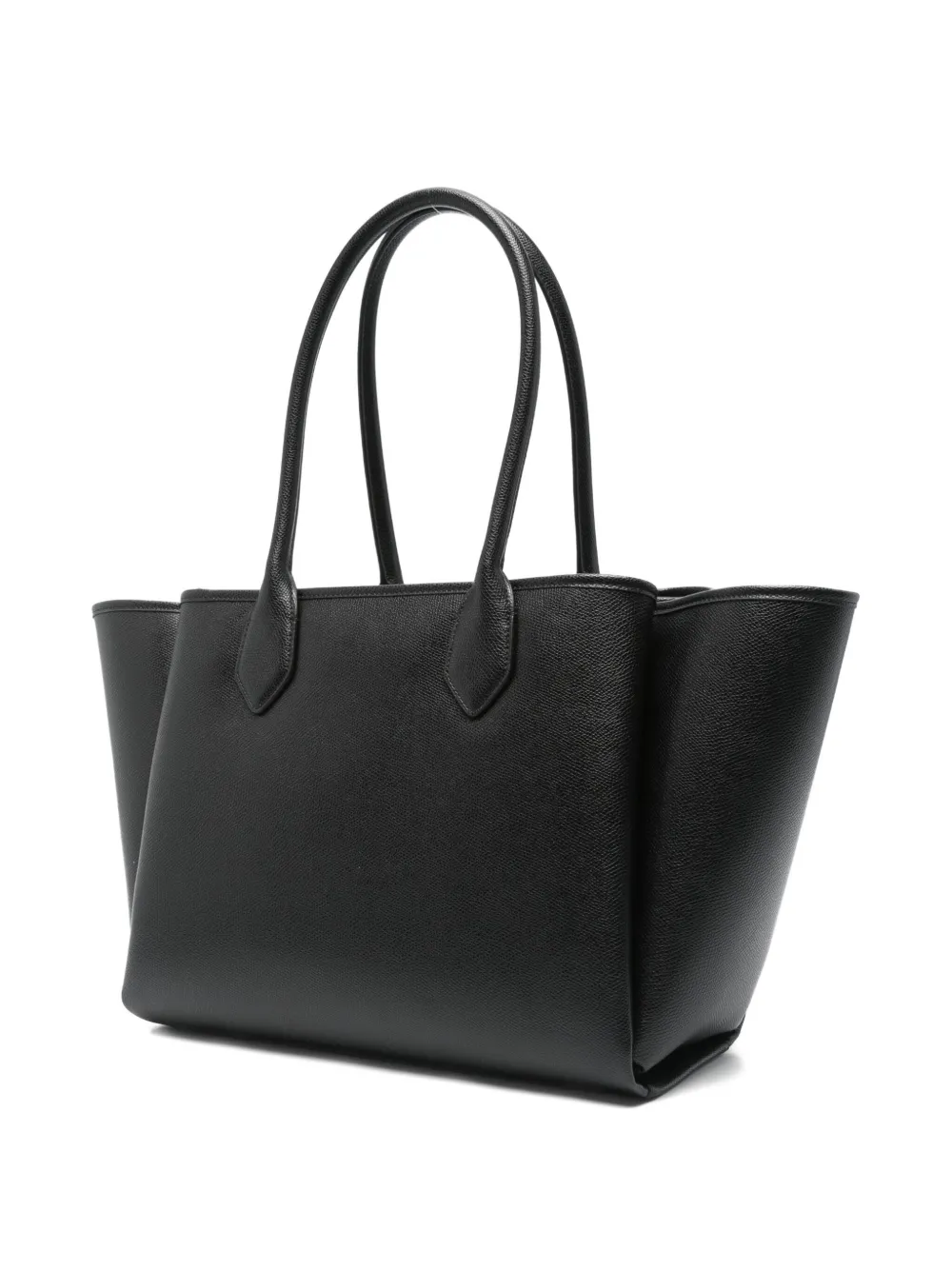 Emporio Armani Leren shopper Zwart