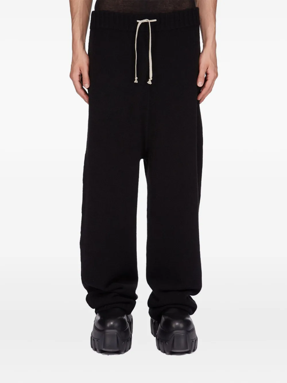 Rick Owens ribbed-cuff drawstring trousers | Sweatpants | Image 2