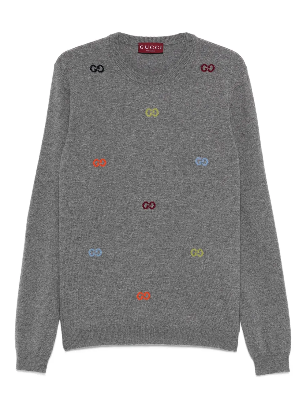 Gucci Sweater met geborduurd logo Grijs