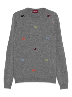 Gucci Sergio Mora ウール セーター グッチ GUCCI - GUCCI グッチ ニット・セーター XXS 赤x緑x白等 【古着