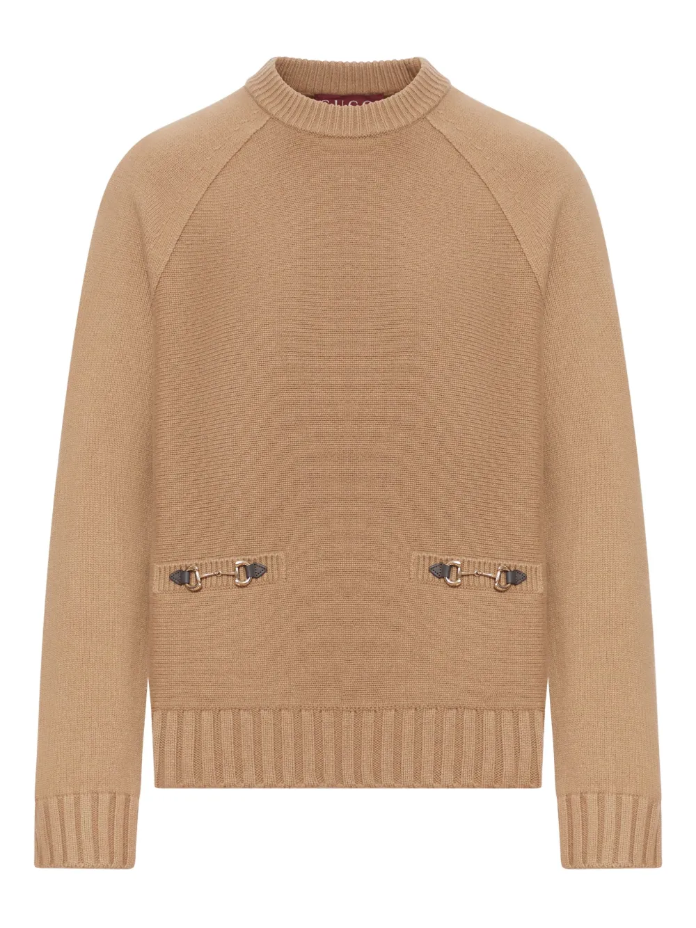Gucci Horsebit Wool Cashmere Sweater In Brown