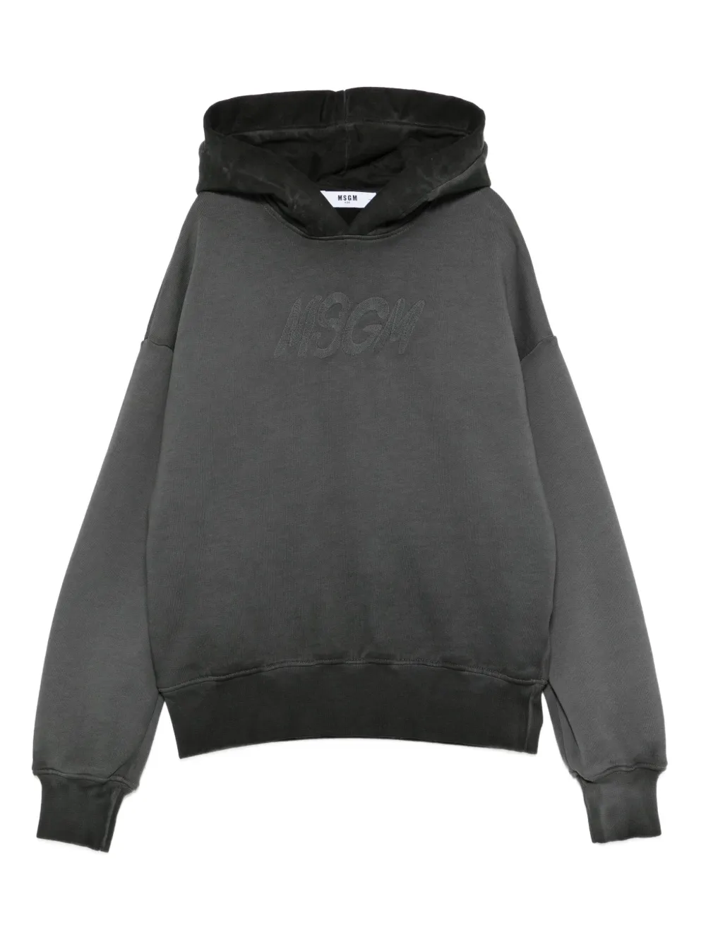 MSGM Kids Hoodie met geborduurd logo Grijs