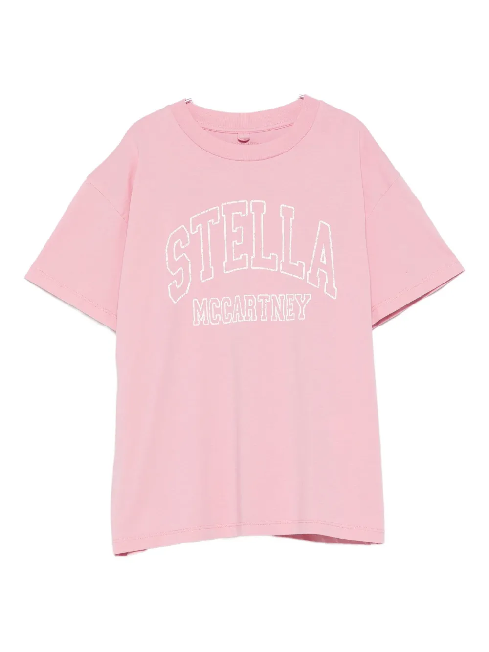 Stella McCartney Kids logo-print cotton T-shirt - Rosa