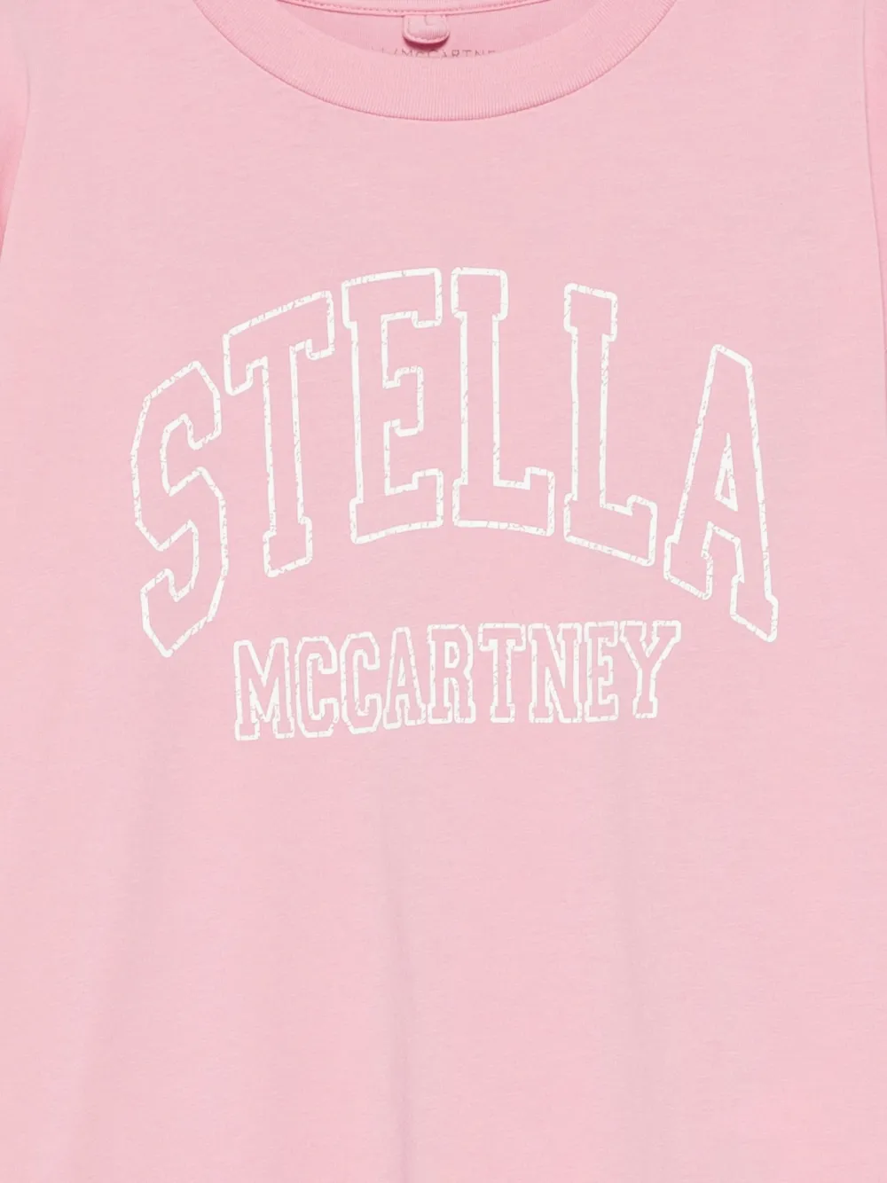 Stella McCartney Kids logo-print cotton T-shirt Roze