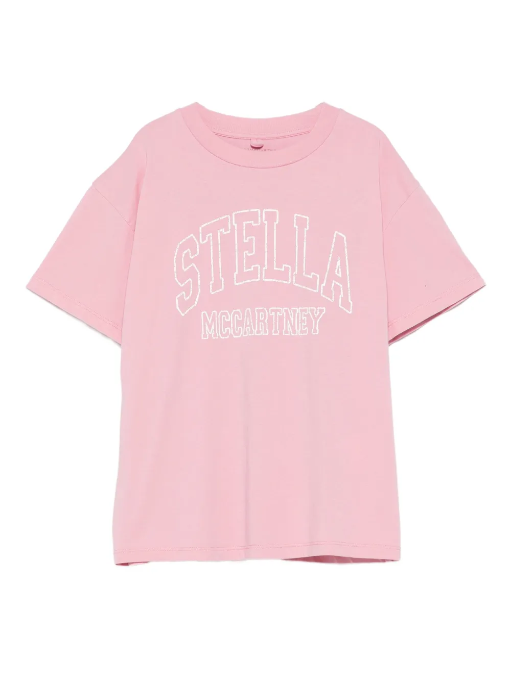 Stella McCartney Kids logo-print cotton T-shirt Roze
