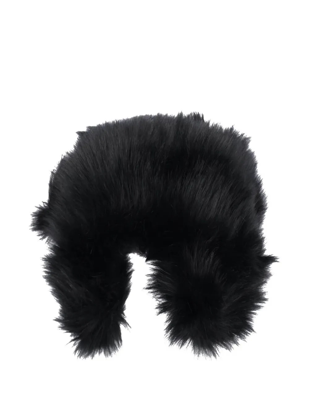 Ruslan Baginskiy fluffy ear-flap hat Zwart