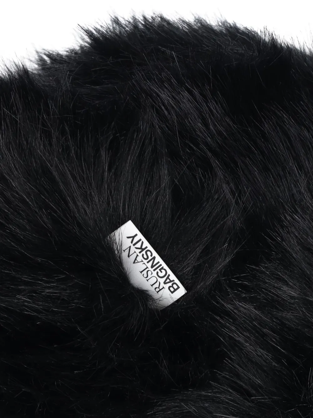 Ruslan Baginskiy fluffy ear-flap hat Zwart
