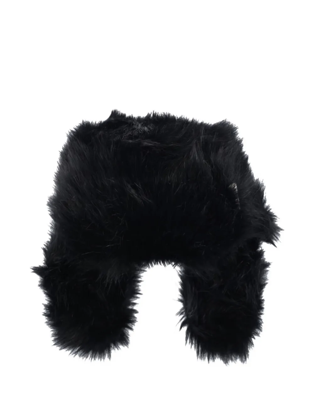 Ruslan Baginskiy fluffy ear-flap hat Zwart
