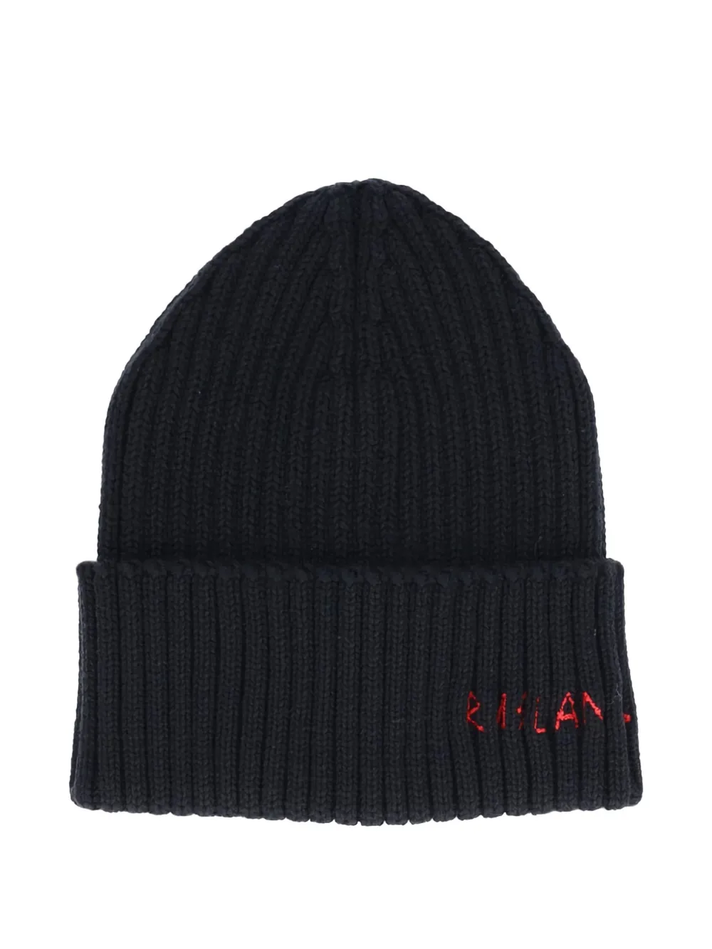 Ruslan Baginskiy ribbed logo beanie Zwart