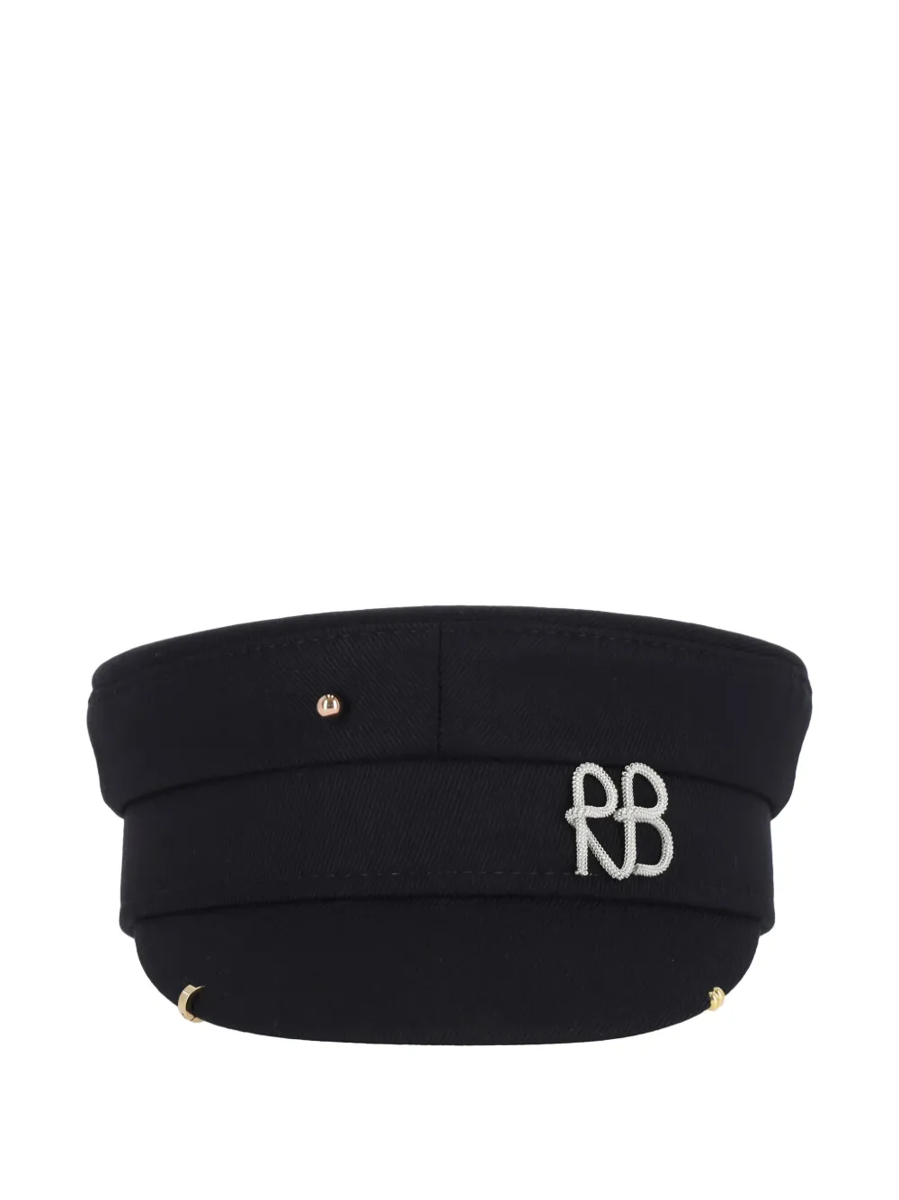 Ruslan Baginskiy Studs Flat Top Hat In Black