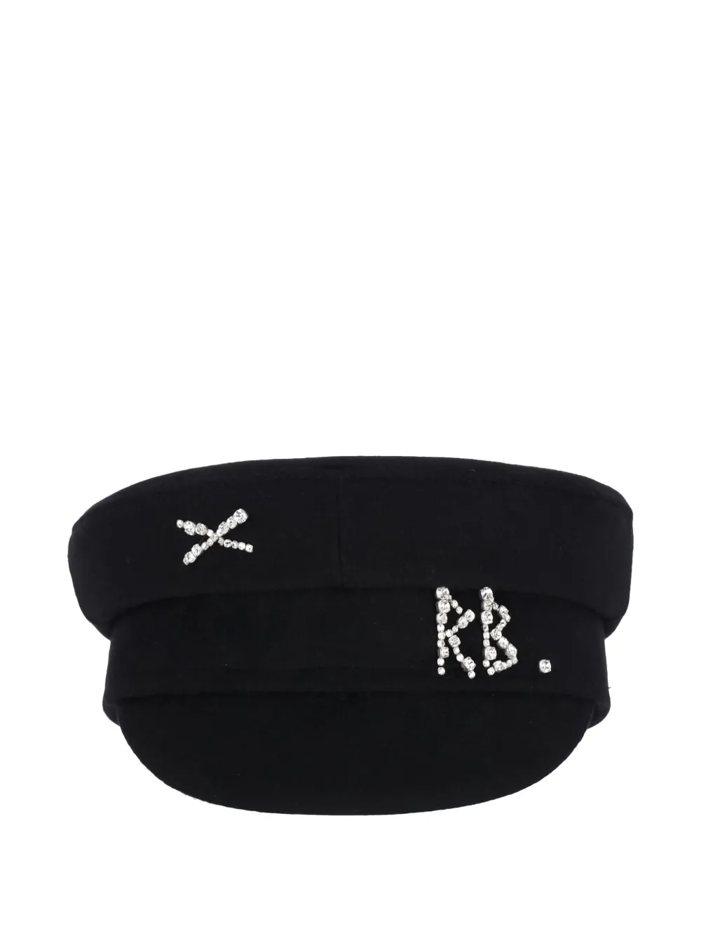 Ruslan Baginskiy Flat Top Hat Ornamental Embellishments In Black