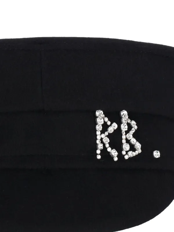 Ruslan Baginskiy ラインストーン ベイカーボーイハット | ブラック