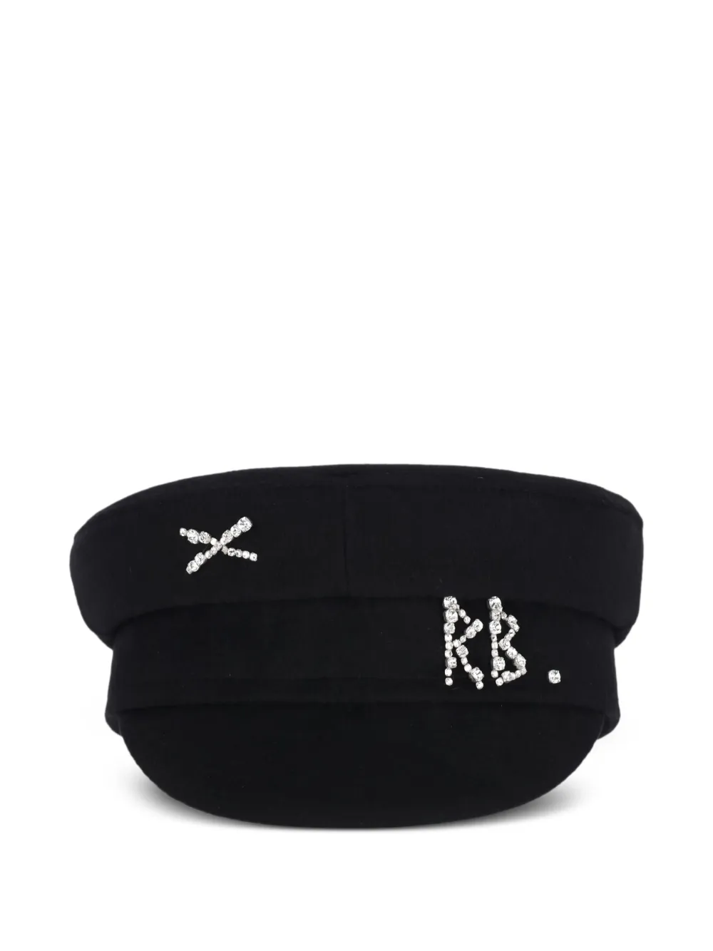 Ruslan Baginskiy baker-boy rhinestone-embellished hat | Black | Image 1