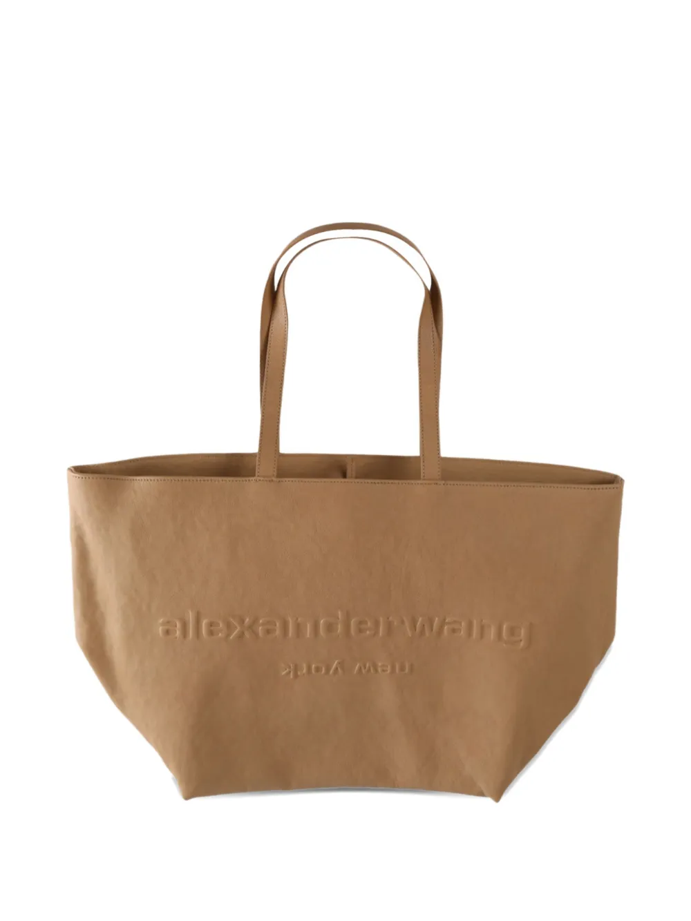 Alexander Wang embossed-logo tote bag - 929A VINTAGE TAN