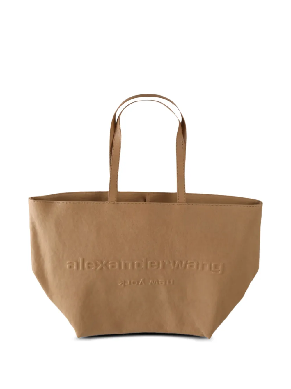 Alexander Wang embossed-logo tote bag 929A VINTAGE TAN