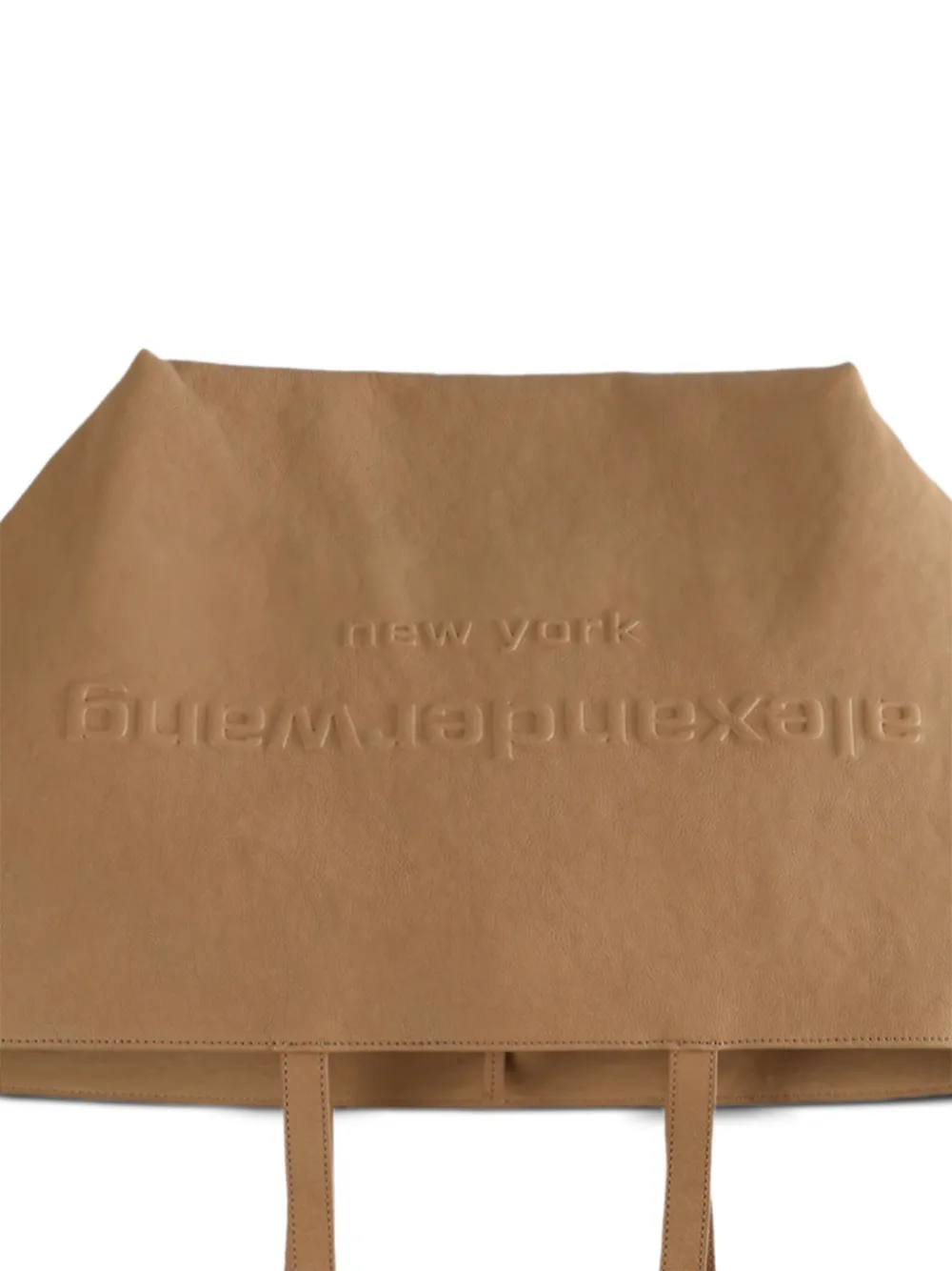 Alexander Wang embossed-logo tote bag 929A VINTAGE TAN