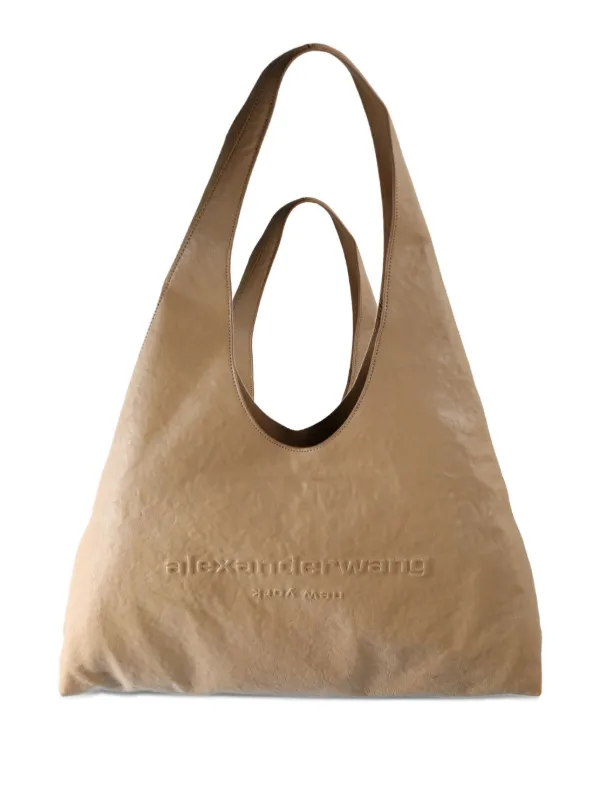 Alexander Wang embossed-logo Tote Bag | ブラウン | FARFETCH JP