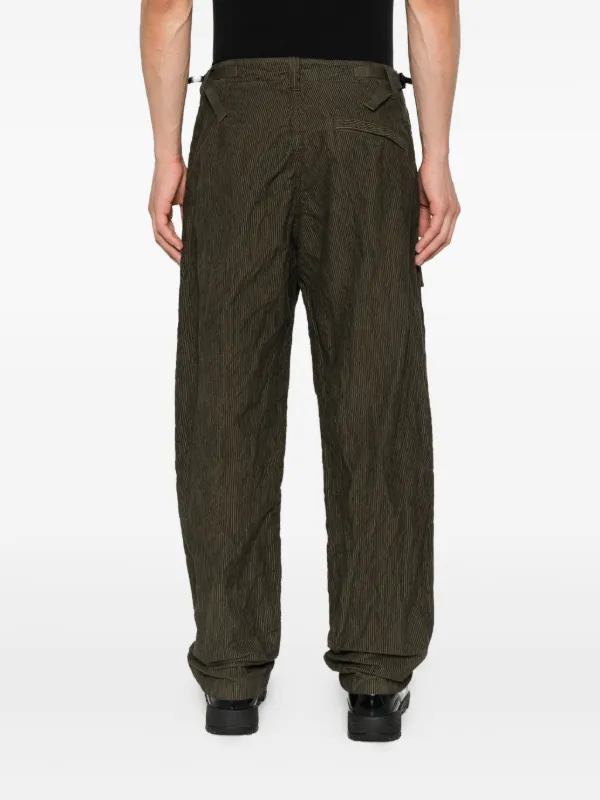 Stone Island Wrinkled Corduroy straight-leg Trousers | Green