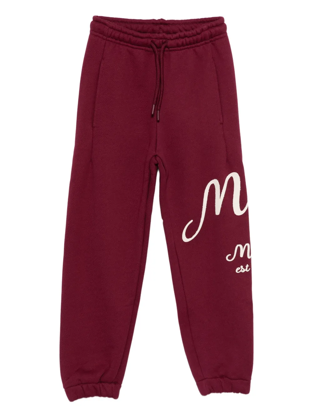 MSGM Kids logo-print cotton track pants Rood