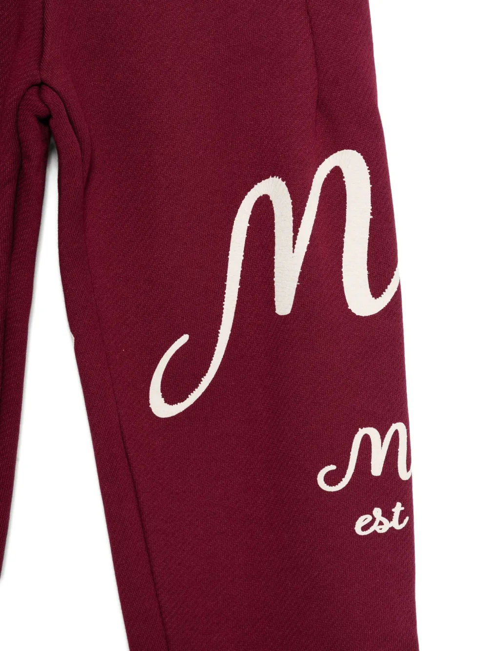 MSGM Kids logo-print cotton track pants Rood