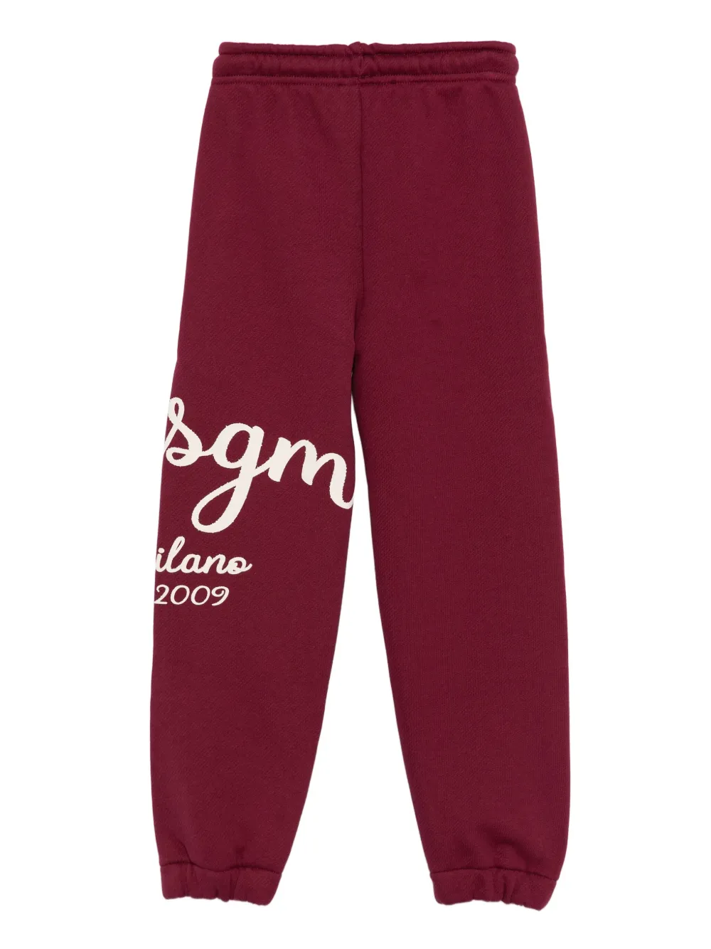MSGM Kids logo-print cotton track pants Rood