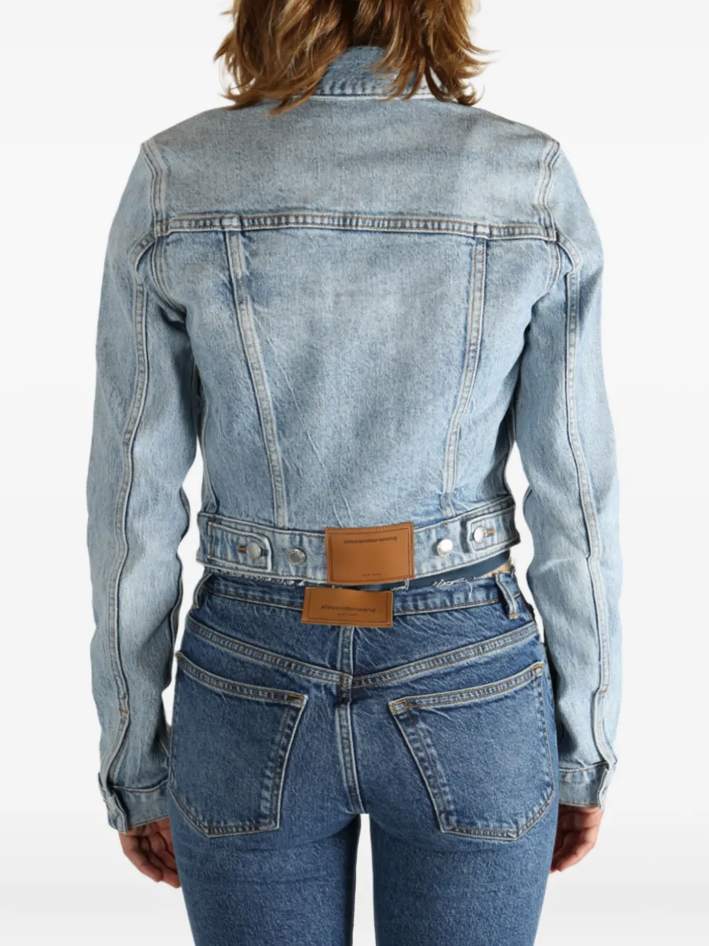 Alexander Wang button-fastening denim jacket Blauw