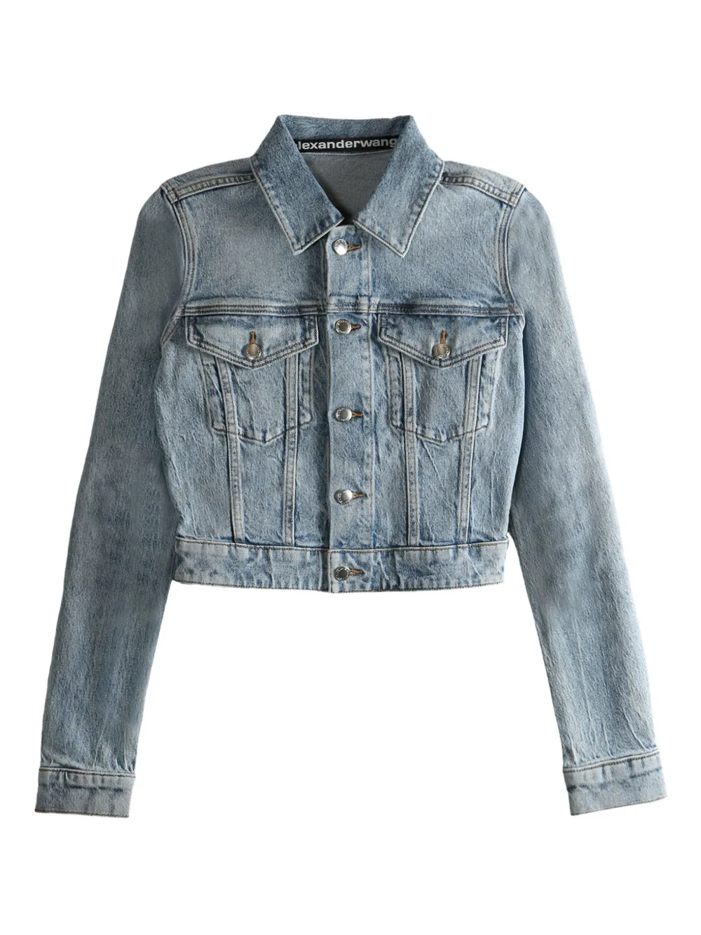 Alexander Wang button-fastening denim jacket Blauw