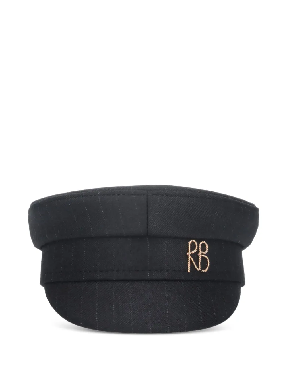 Ruslan Baginskiy embroidered pinstriped sailor cap | أسود | Image 1