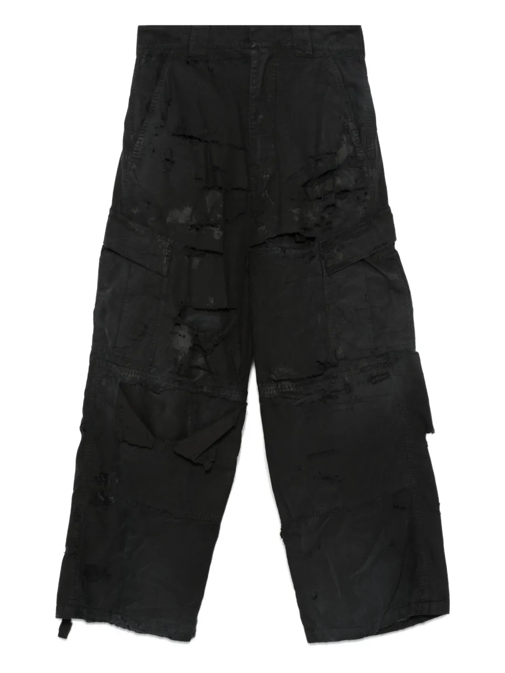 Balenciaga Gerafelde cargo broek Zwart