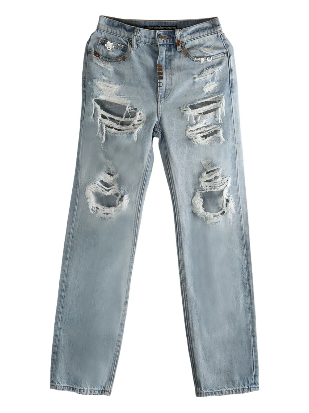Alexander Wang distressed-detail jeans Blauw