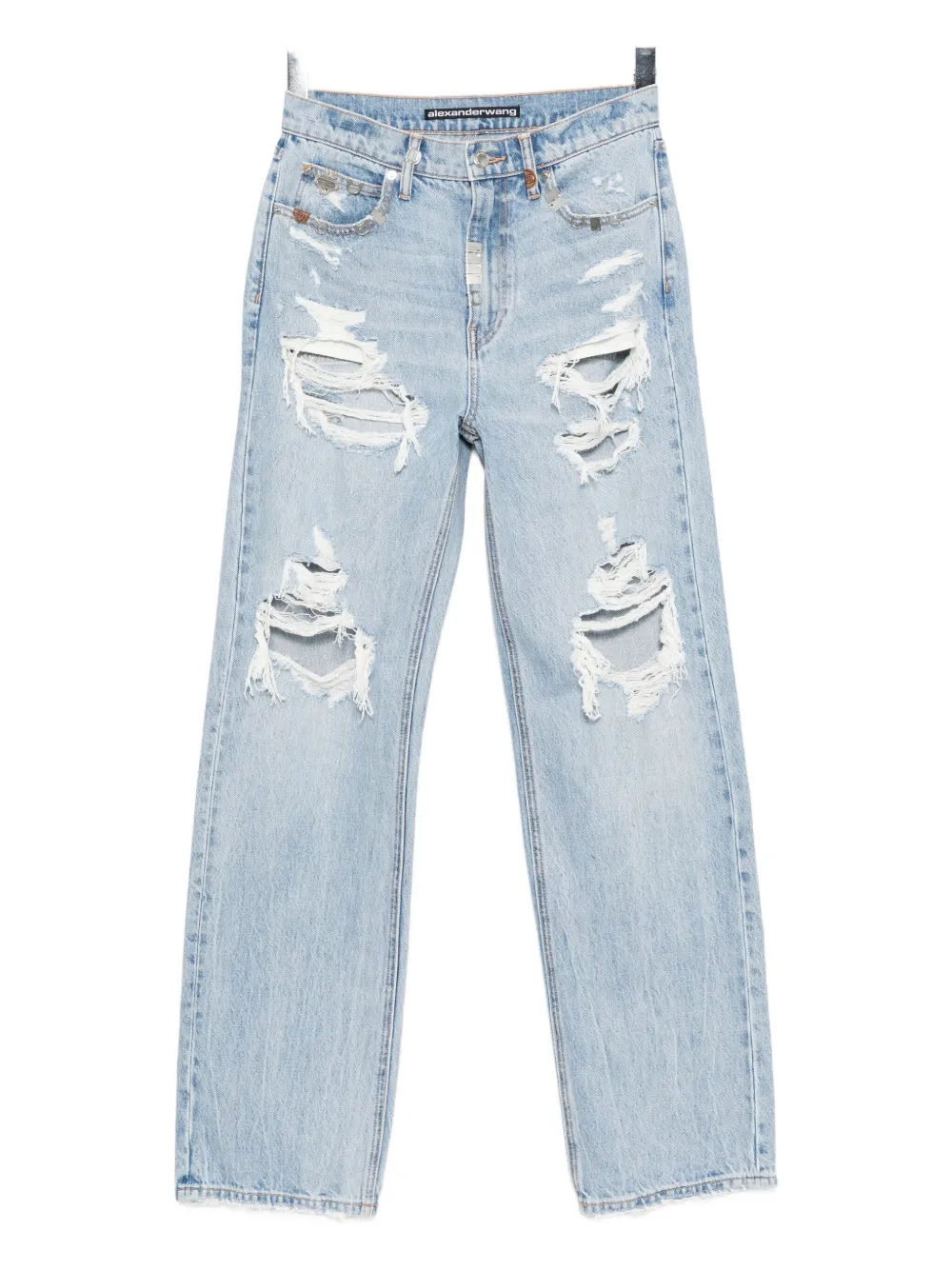 Alexander Wang distressed-detail jeans - ブルー Alexander Wang distressed-detail jeans - ブルー